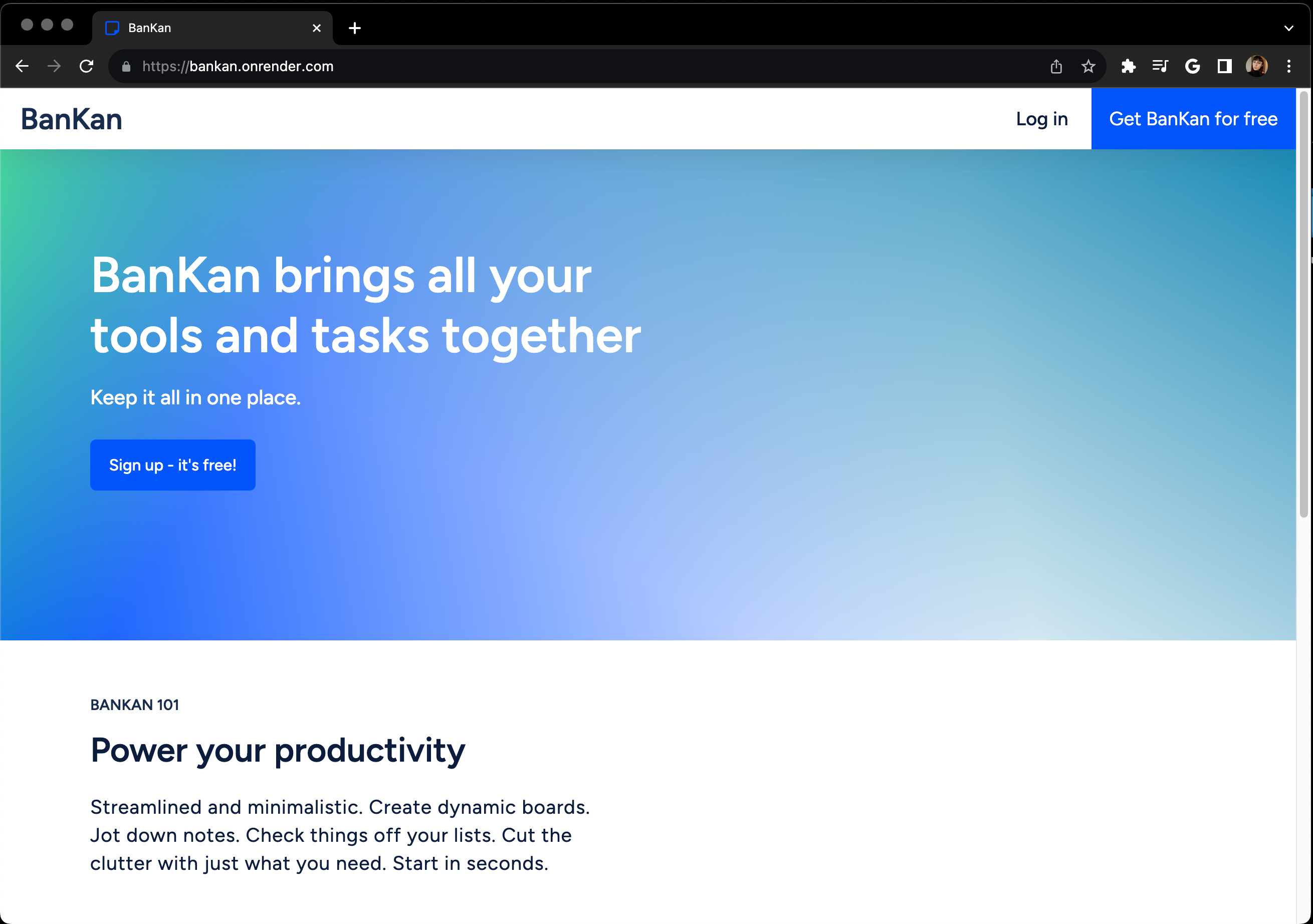 BanKan home page
